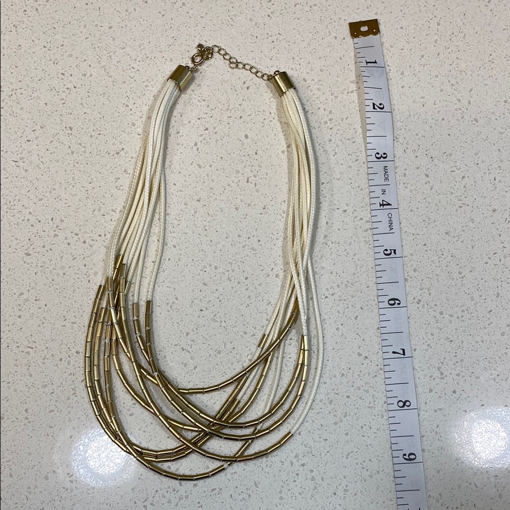 LOFT Gold and Cream Necklace